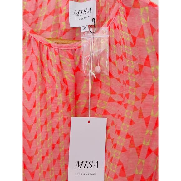 Misa Los Angeles Petra Geometric Belted Dress, Size S - Picture 9 of 10